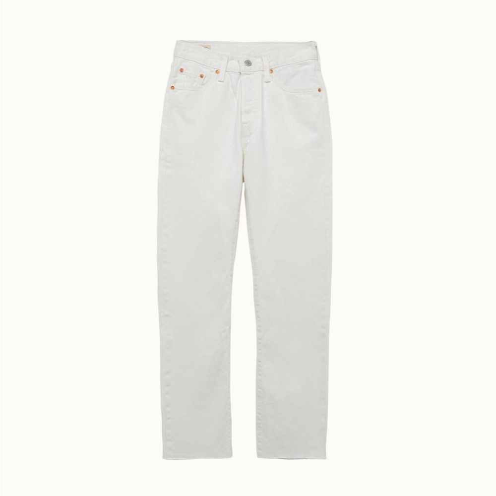 Levi's 501 Winter White Cotton Denim Jeans 36 x30